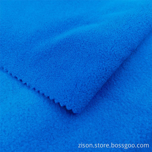 Gefärbte blaue Textilien Doppelseitig gestricktes Polar Fleece-Tuch